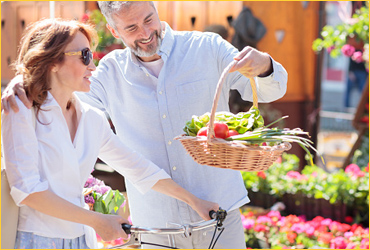 Older Couple Shopping at Market